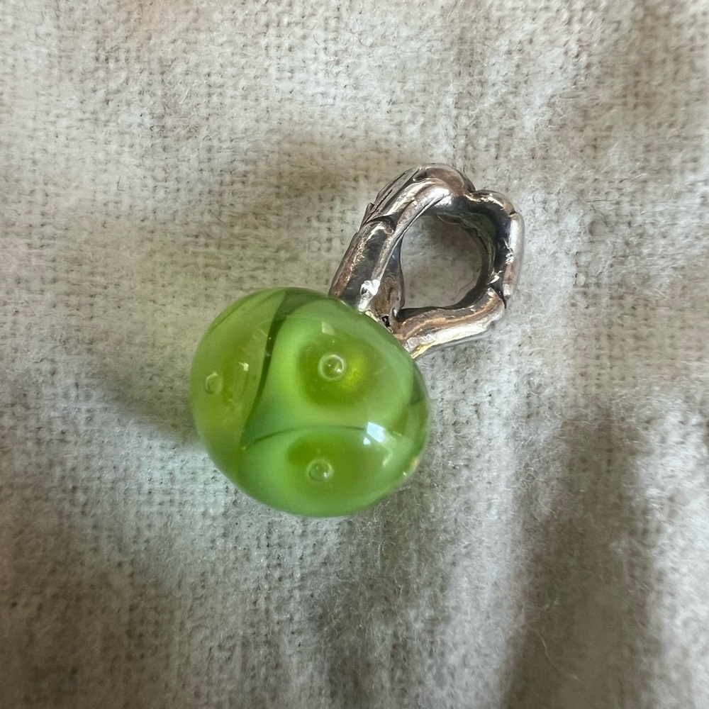 Trollbeads Lime Green and Silver Spring Charm - Picture 3 of 4